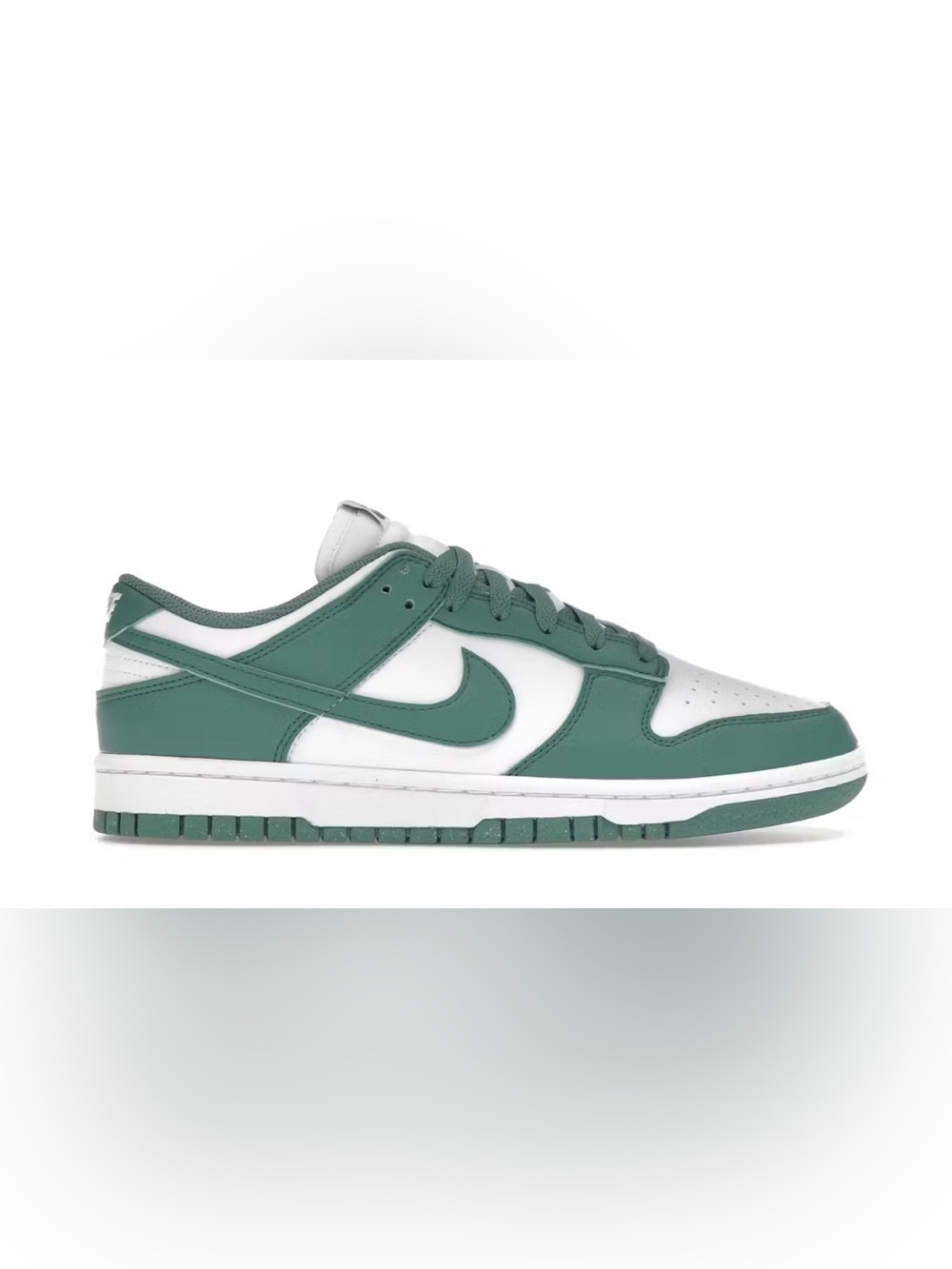 Nike Dunk Low-Top Sneakers in White and Green